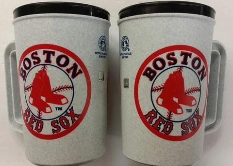 MLB Boston Red Sox 22oz Plastic Mugs, NEW (Set of 2 Mugs) Cover