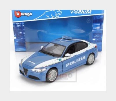 1:24 BURAGO Alfa Romeo Giulia Polizia 2016 Blue White BU21085POL - Immagine 1 di 2