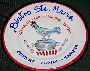 Solimene Bistro Ste. Marie Ouvert Lundi-Samedi Dinner Plate Italy Specialite Loq - Picture 1 of 6
