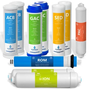 1 Year Deionization Reverse Osmosis System Replacement Set – 10 Filters – 50 GPD - Picture 1 of 9