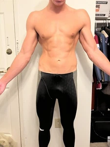 Speedo fullBody Fastskin Legskin Speedsuit Swimsuit Skinsuit Spandex Skinsuit 32 - Picture 1 of 7