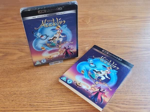 ALADDIN new 4K Ultra HD Blu-ray UK region free (1992 Disney, rare OOP slipcover) - Picture 1 of 3