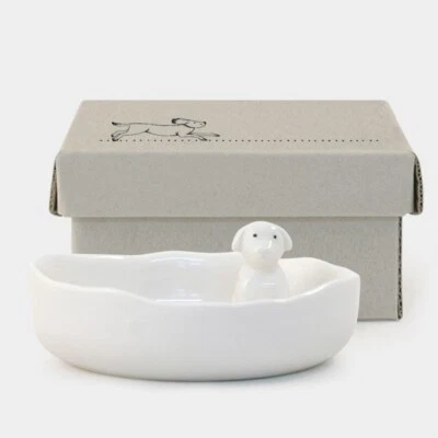 East of India porcelain jewellery dish "bonjour" BNIB