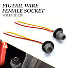 Pigtail Wire Female Socket 194 T10 PGS License Plate Tag Light Bulb Universal Hyundai H1