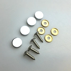 Rust Free License Plate Frame Holder Screw Cap Chrome Set of 4 LifeTime Warranty - Picture 1 of 12