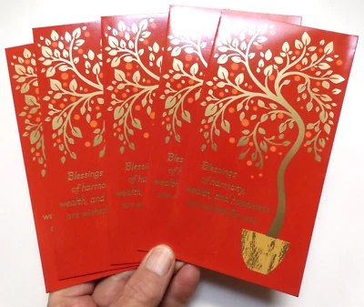 16 titulares de dinero Hallmark Año Nuevo Lunar del Caballo Rojo Prosperidad Foto 1 de 4