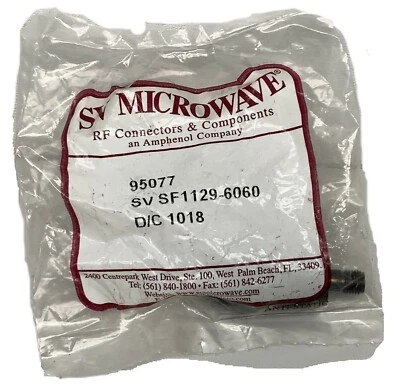 CONECTOR MICROONDAS SV SF1129-6060 NUEVO STOCK ANTIGUO Foto 1 de 3
