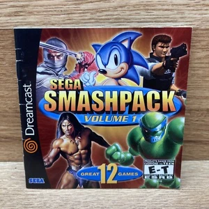 Sega Smashpack Volumen 1 Sega Dreamcast Manual de instrucciones solamente - Imagen 1 de 3