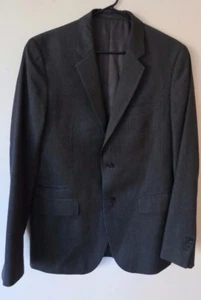 Theory Sport Coat Jacket Gray Black Stripes Wool Men's 40 R Regular Two Button - Picture 1 of 6