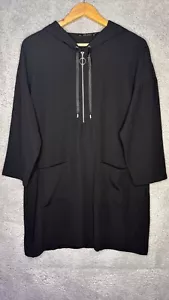 Zara Basics Women's Jumper Dress Back Hooded Long With Zip - Size M. - Picture 1 of 8