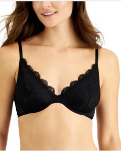 I.N.C. International Concepts Apex Lace Bra Deep Black Small - Picture 1 of 6