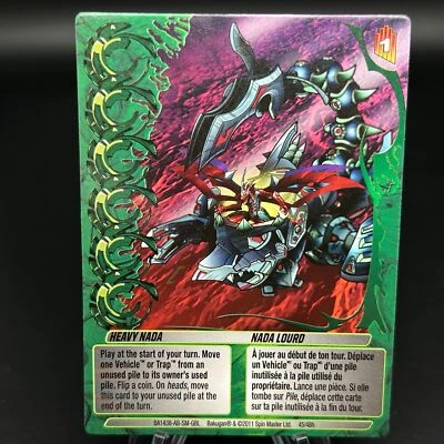 Tarjeta de habilidad verde Bakugan HEAVY NADA BA1438-AB-SM-GBL 45/48h MECHTANIUM SURGE Foto 1 de 4