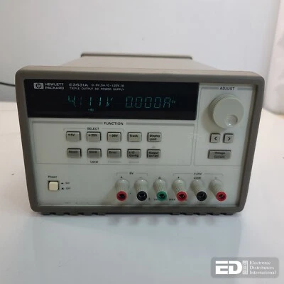 HP E3631A 0-6V,5A/0-+/-25V 1A Triple Output DC Power Supply w/ OPT OE3 - Image 1 of 4