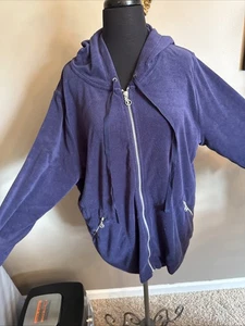 Lane Bryant Stretch French Terry Hoodie & Crop Pants 18/20 NWT NAVY - Picture 1 of 10