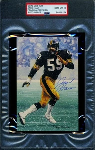 Jack Ham Gem Mint 10 PSA DNA Slabbed Signed Goal Line Art Card Autograph - Picture 1 of 1