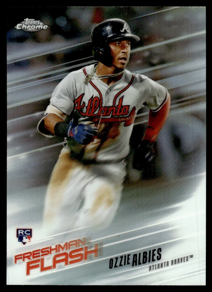 2018 Topps Chrome Freshman Flash Ozzie Albies Atlanta Braves #FF-8 - Image 1 of 2