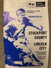 Stockport County v Lincoln City Division 4 Programme 28th October 1972. Ex Con.