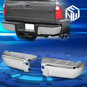 For 08-16 Ford F250 F350 F450 SD Rear Bumper Ends w/o Parking Sensor Hole Chrome - Picture 1 of 8