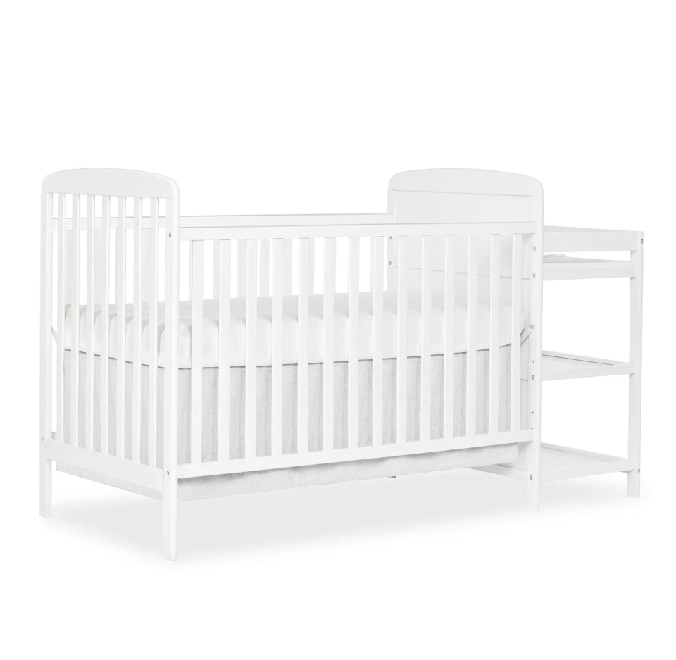 Cuna Convertible Cunas Para Bebes Cama Para Niños Marco Cambiador Blanco Foto 1 de 4