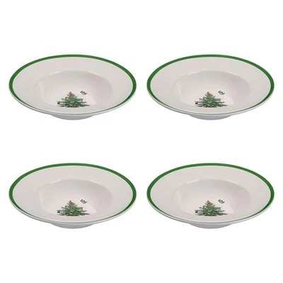 Рождественская елка миска для макарон — набор из 4 тарелок в оправе для сервировки салата, спагета... - Изображение 1 из 4