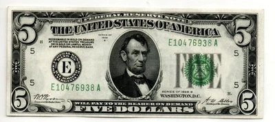 Fr. 1952-E $5 1928B Federal Reserve Note High Grade - Image 1 of 2