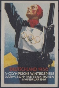 F-EX3611 GERMANY CINDERELLA 1936 OLYMPIC GAMES BERLIN DEUTSCHLAND 67x45 mm MNH - Picture 1 of 1