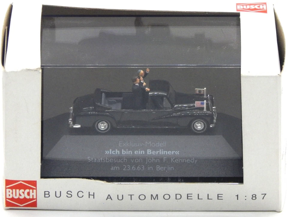 Busch MERCEDES-BENZ 300 John F Kennedy 1.87 Nuevo En Caja Hecho en Alemania RARO Foto 1 de 4