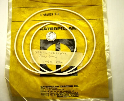 M915 M916 M917 M920 CAT 9N1519 NOS RING SEAL TRAN REAR CLUTCH 12.1D .094"T .152W - Image 1 of 4