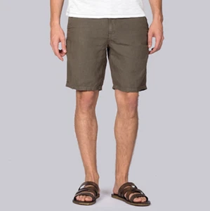 John Varvatos Green Linen Flat Front Shorts Size 33 - Picture 1 of 10