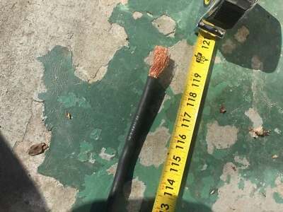 Cable de soldadura de 10 pies, #2, FLEX-A-PRENE, EE. UU., 150A-205 AMPS solo un cable Foto 1 de 4