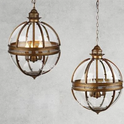 Victorian Hotel Globe Pendant E14 Light Ceiling Lamp Home Lighting Fixture 17.7 - Image 1 of 4