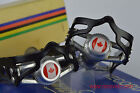 Canada flag pedals dust caps fit shimano campagnolo super record gipiemme retro