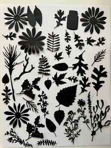 Fustellati fiore/pianta/alberi/ramo forme scrapbooking diario lotto 80+ pezzi - Foto 1 di 7