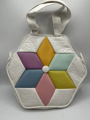 Cartera Robin vintage color pastel imitación cuero molinete patrón Starburst Foto 1 de 4