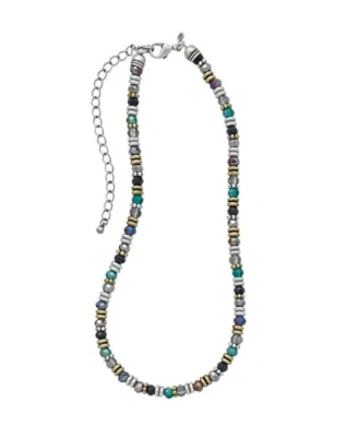 Collar de cuentas de vidrio de latón plata gemas finas de joyería Premier Designs RV $49 Foto 1 de 4