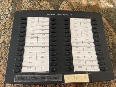 Mitel 5448 PKM IP Programmable Key Phone Accessories DSS Module 50002824 - Image 1 of 4