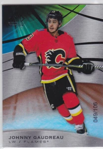 19/20 SP GAME USED..JOHNNY GAUDREAU..ORANGE RAINBOW../106..CARD # 82..FLAMES - Picture 1 of 1