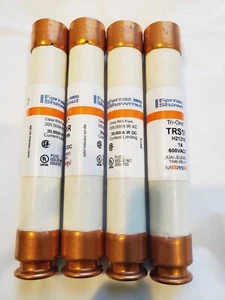 New 4 Pack - MERSEN FERRAZ SHAWMUT TRS1R 1AMP 600V RK5 TIME DELAY FUSE - Picture 1 of 3