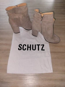 SCHUTZ Kylie Women's Mid Suede Boots (Gray) New - Picture 1 of 6