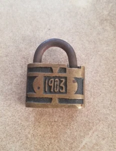 Slaymaker IXL 1903 Padlock. Antique Early 1900's. Locked. No Key. Locksport - Picture 1 of 6