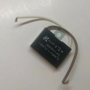 SK 2uF 400V 2 Wire Capacitor (2 mfd 400 VAC 2 Wire Capacitor) Prepaid Shipping - Picture 1 of 6