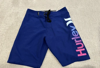Hurley Boy’s Board Swim Shorts Size Medium 10-12 Years Back Pocket - Image 1 of 4