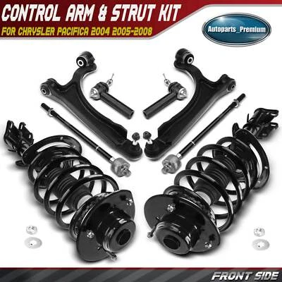 Kit de brazo de control de resorte helicoidal y puntal delantero de 8 piezas para Chrysler Pacifica 2004-2008 Foto 1 de 4