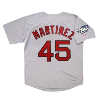 Pedro Martinez 2004 Boston Red Sox Grey Road World Series Jersey Men's (S-3XL) - Image 1 of 4