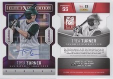 2014 Elite Extra Edition Status Purple Die-Cuts Signatures /75 Trea Turner Auto