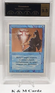 MTG - Revised - Unsummon - Graded - PCG 9.5 - Vintage - Picture 1 of 5