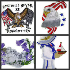 Patriotic Collection No.-ll  Embroidered Iron On Patches