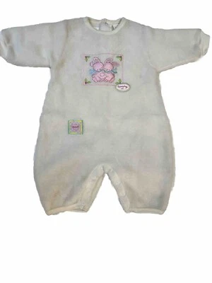 Bright Future Baby Girl con conejitos rosas ¡Ideal para Pascua! Talla 0-3 meses NUEVO CON ETIQUETAS Foto 1 de 4