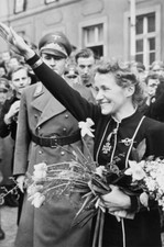 WW II German Photo  ----  Hanna Reitsch - Test Pilot - Recieves Iron Cross...*