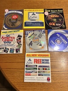 Lot of 7 AOL America Online CDs Vintage Unopened - Picture 1 of 9